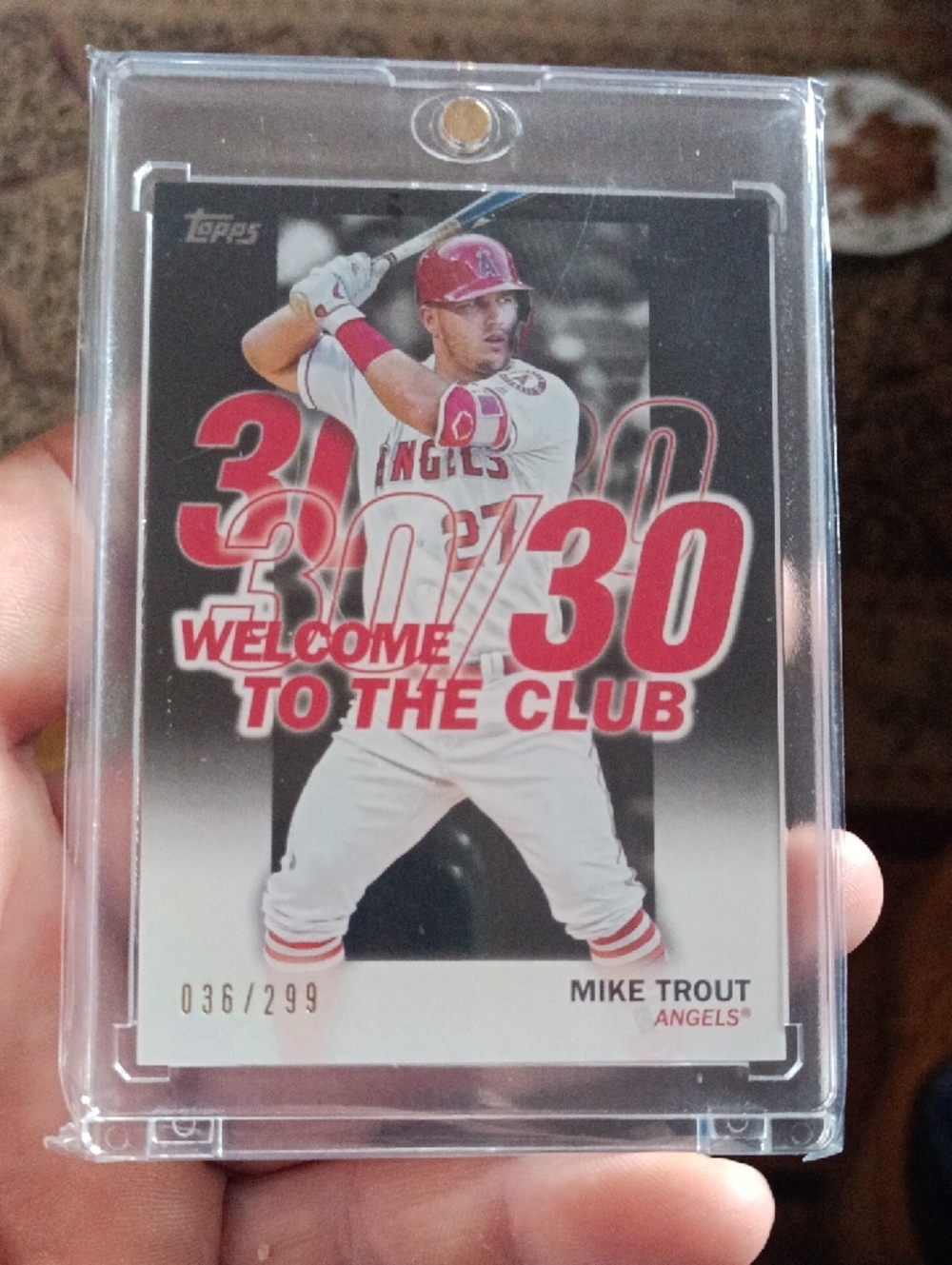 Topps Mike Trout Baseball Card - Red, White, Black